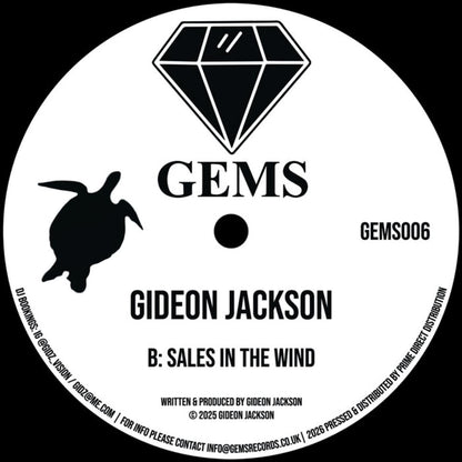 Gideon Jackson - (PRESALE 08/07/26) Helpless / Sales In The Wind (VINYL 12" GEMS GEMS006) | NEW - TECH HOUSE *NEW*