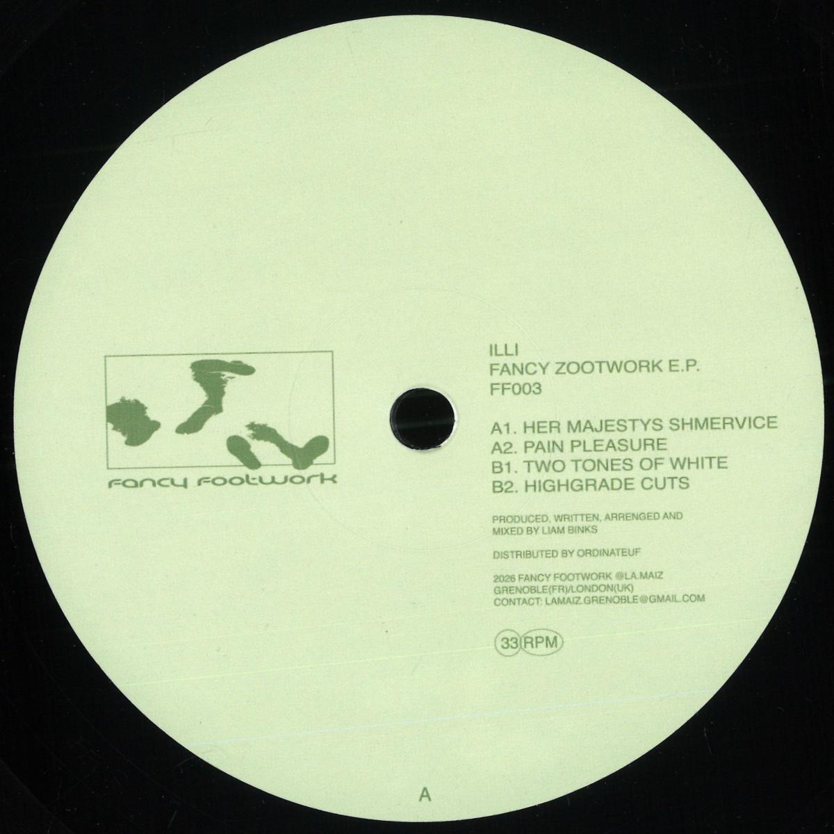 Illi - Fancy Footwork (VINYL 12" Fancy Footwork FF03) | NEW Mint (M) Mint (M) - TECH HOUSE *NEW*