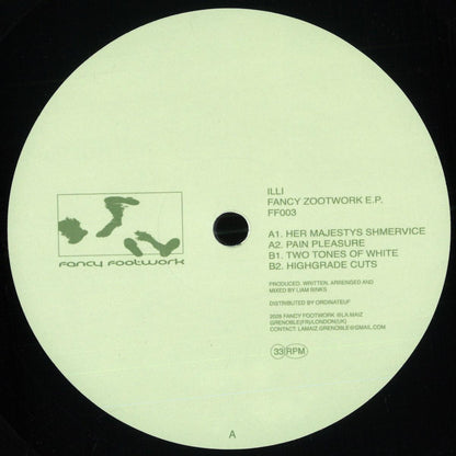 Illi - Fancy Footwork (VINYL 12" Fancy Footwork FF03) | NEW Mint (M) Mint (M) - TECH HOUSE *NEW*