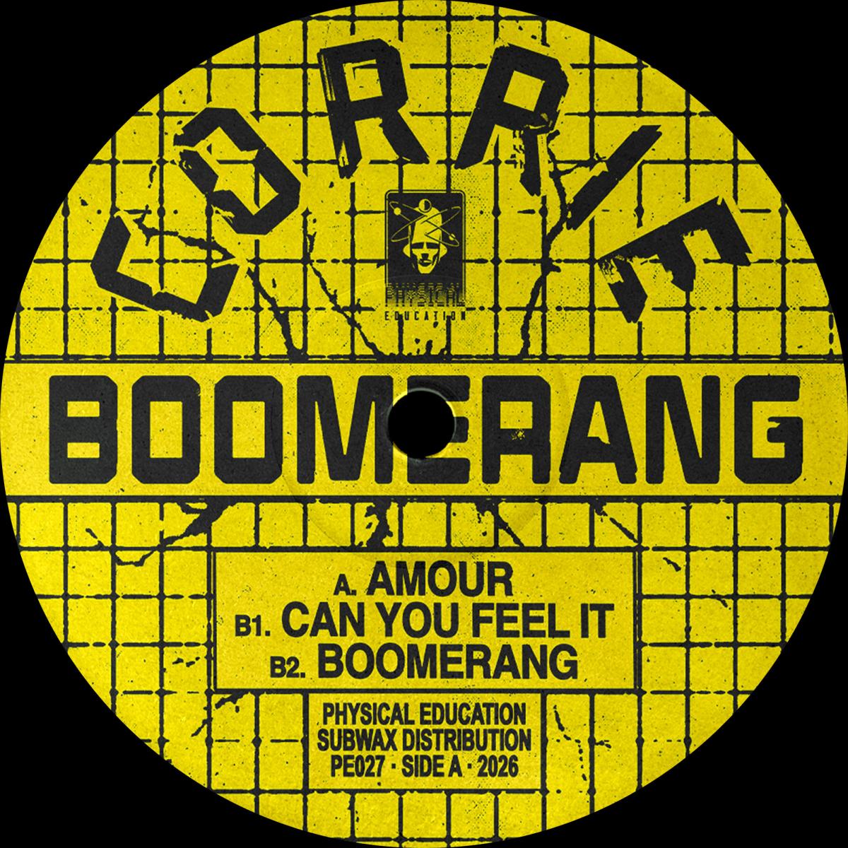 Corrie - (PRESALE TBD) Boomerang (VINYL 12" Physical Education) | NEW - TECH HOUSE *NEW*