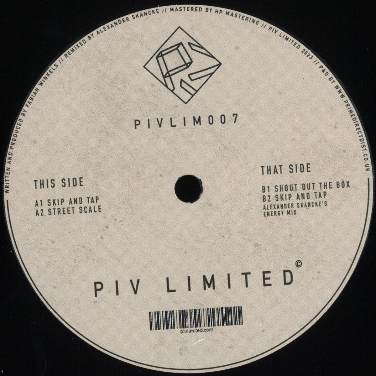 Fabe - PIV Limited (VINYL 12" PIV PIVLIM007) | NEW - TECH HOUSE *NEW*