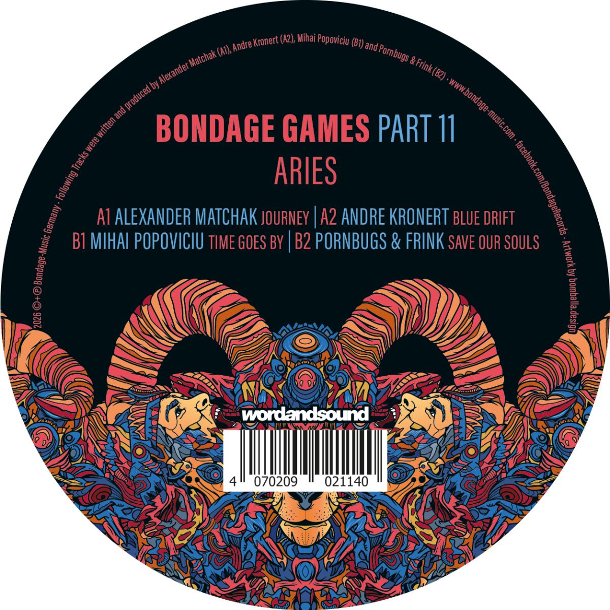 Various - (PRESALE 10/23/26) Bondage Games Part 11: Aries (VINYL 12" Bondage) | NEW - TECH HOUSE *NEW*