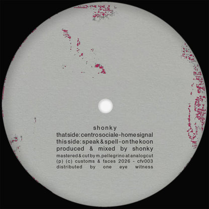 Shonky - (PRESALE 09/15/26) EP (VINYL 12" Customs & Faces) | NEW - TECH HOUSE *NEW*