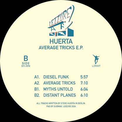 Huerta - (PRESALE TBD) Average Tricks (VINYL 12" Leizure) | NEW - TECH HOUSE *NEW*
