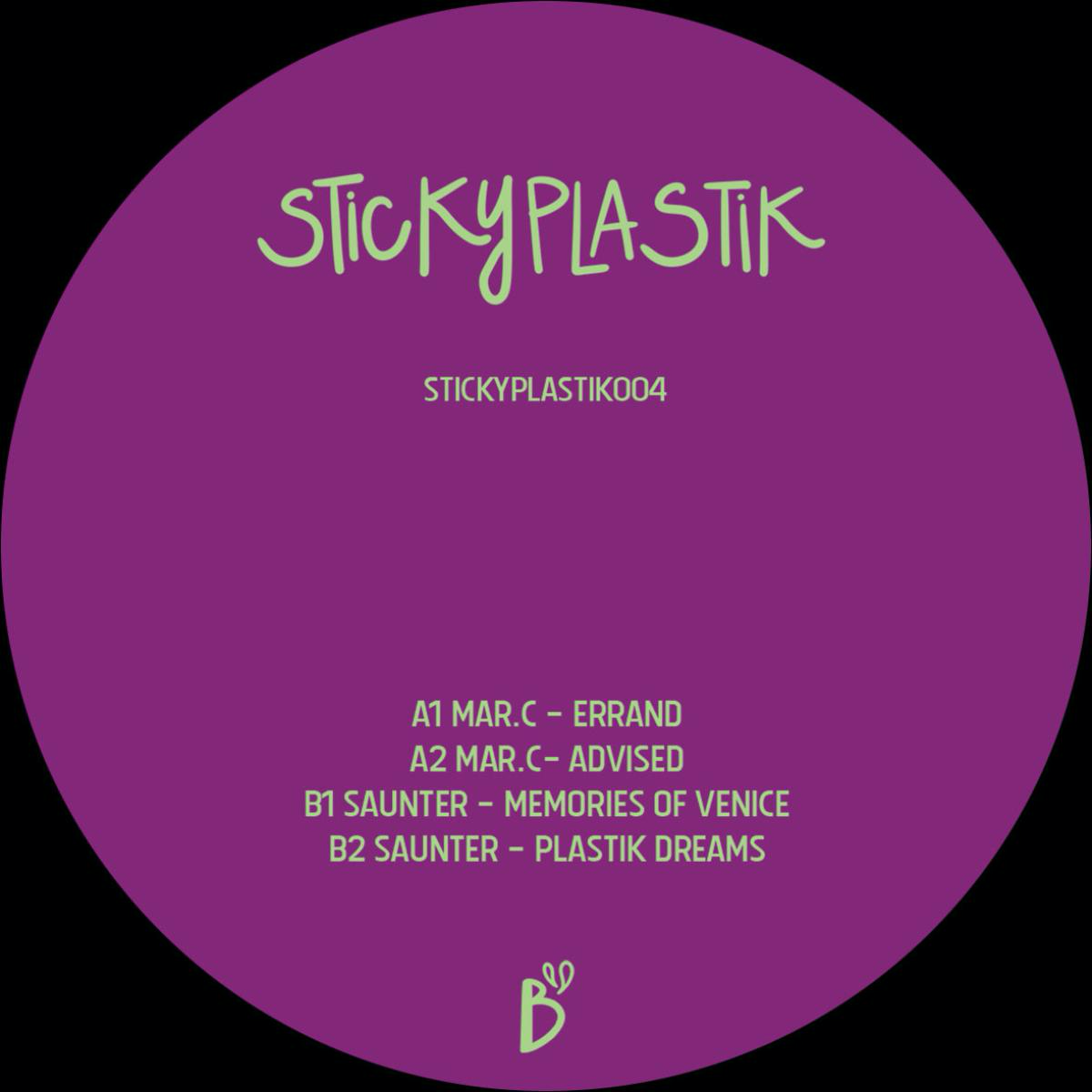 mar.c / Saunter - (PRESALE TBD) STICKYPLASTIK004 (VINYL) | Mint (M) Mint (M) - TECH HOUSE *NEW*