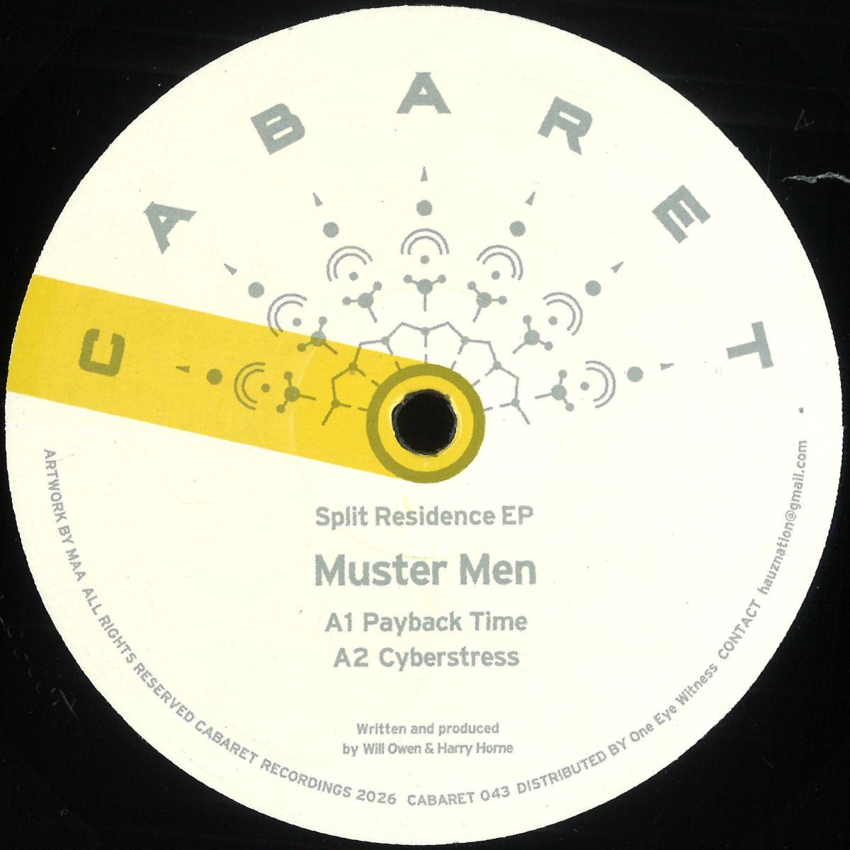 Muster Men - (PRESALE 10/30/26) Split Residence (VINYL 12" Cabaret) | NEW - TECH HOUSE *NEW*
