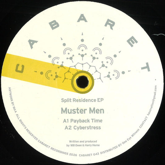 Muster Men - (PRESALE 10/30/26) Split Residence (VINYL 12" Cabaret) | NEW - TECH HOUSE *NEW*