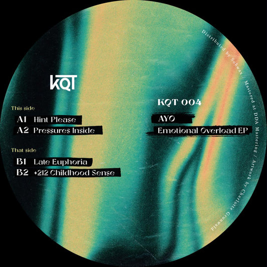 Ayo - (PRESALE TBD) Emotional Overload EP (VINYL 12" Kumquat Records KQT004) | NEW Mint (M) Mint (M) - TECH HOUSE *NEW*