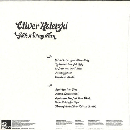 Oliver Koletzki - Großstadtmärchen | Mint (M) Mint (M) - TECH HOUSE *SEALED*