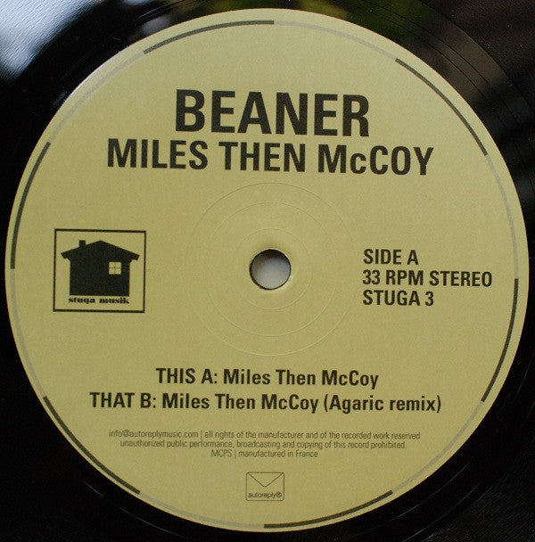 Beaner Miles Then McCoy 12" Excellent (EX) Generic