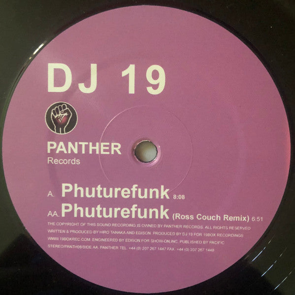 DJ 19 - Phuturefunk | Excellent (EX) Excellent (EX) - TECH HOUSE / USED *EXCELLENT*