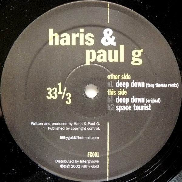Deep Down | Near Mint (NM) Generic - TECH HOUSE / USED *NEAR MINT-*