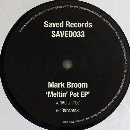 Mark Broom - Meltin' Pot EP | Near Mint (NM) Generic - TECH HOUSE / USED *NEAR MINT*