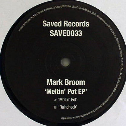 Mark Broom - Meltin' Pot EP | Near Mint (NM) Generic - TECH HOUSE / USED *NEAR MINT*