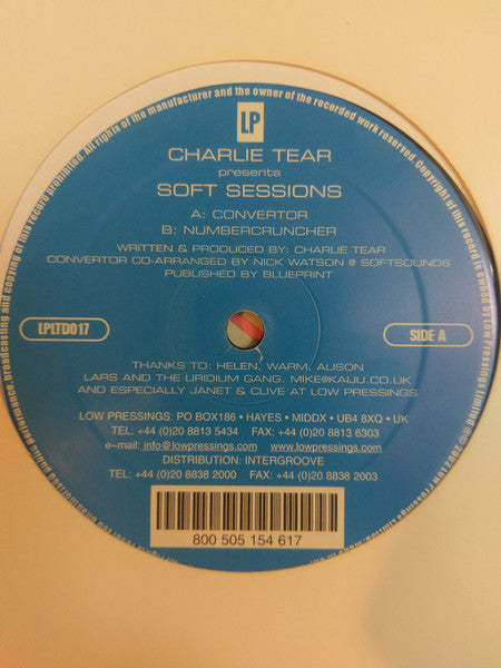 Charlie Tear - Soft Sessions | Near Mint (NM) Generic - TECH HOUSE / USED *NEAR MINT*