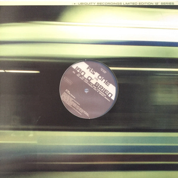 As One - To See Tomorrow / Contours | Near Mint (NM) Near Mint (NM) - TECH HOUSE / USED *NEAR MINT*