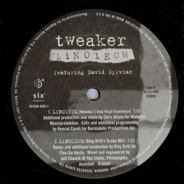 Linoleum (VINYL) | Near Mint (NM) Near Mint (NM) - TECH HOUSE / USED *NEAR MINT*