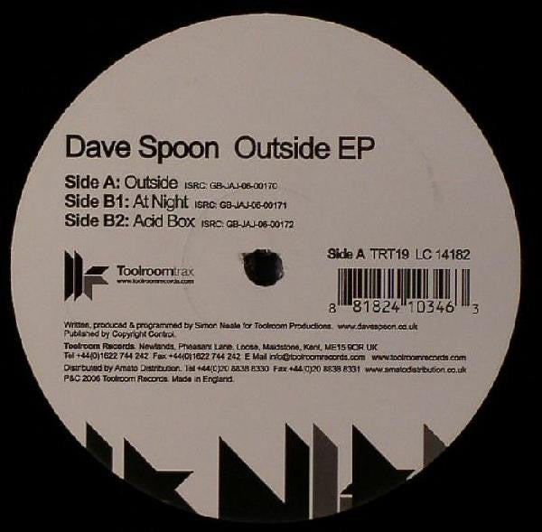 Dave Spoon - Outside EP | Near Mint (NM) Generic - TECH HOUSE / USED *NEAR MINT*