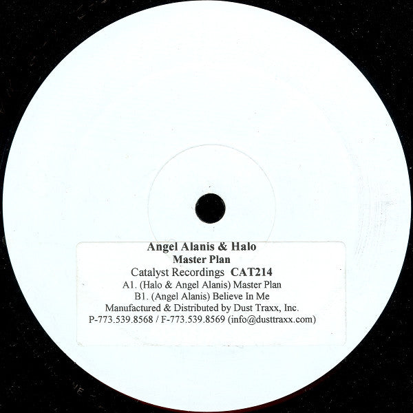 Angel Alanis - "Master Plan" EP | Very Good Plus (VG+) Generic - TECH HOUSE / USED *VERY GOOD+*