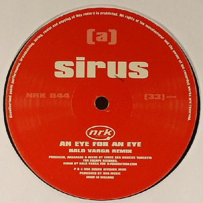 Sirus - An Eye For An Eye | Very Good (VG) Generic - TECH HOUSE / USED *VERY GOOD*