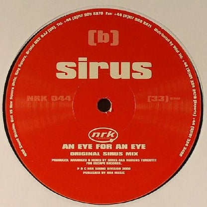 Sirus - An Eye For An Eye | Very Good (VG) Generic - TECH HOUSE / USED *VERY GOOD*