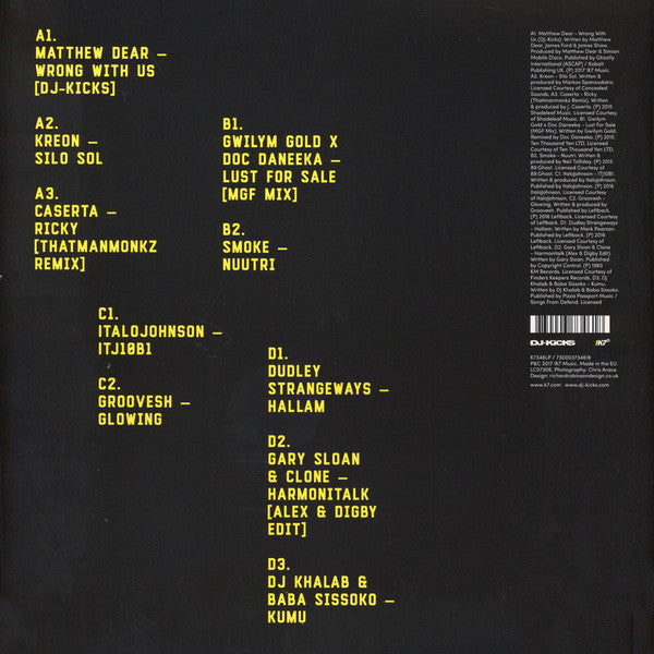 Matthew Dear - DJ-Kicks (2LP Gatefold) | Mint (M) Mint (M) - TECH HOUSE *NEW*