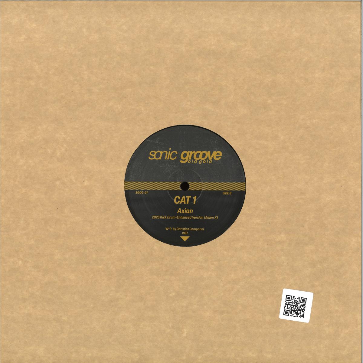 CAT 1 - Revolution / Axion (Adam X Kick Induced Edits) (VINYL 12" Sonic Groove SGOG-01 2026) | Mint (M) Mint (M) - TECHNO/ACID *NEW*