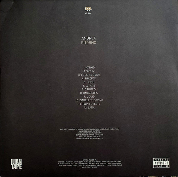 Andrea - Ritorno (2xVINYL) | Mint (M) Mint (M) - TECHNO/BREAKS *NEW*