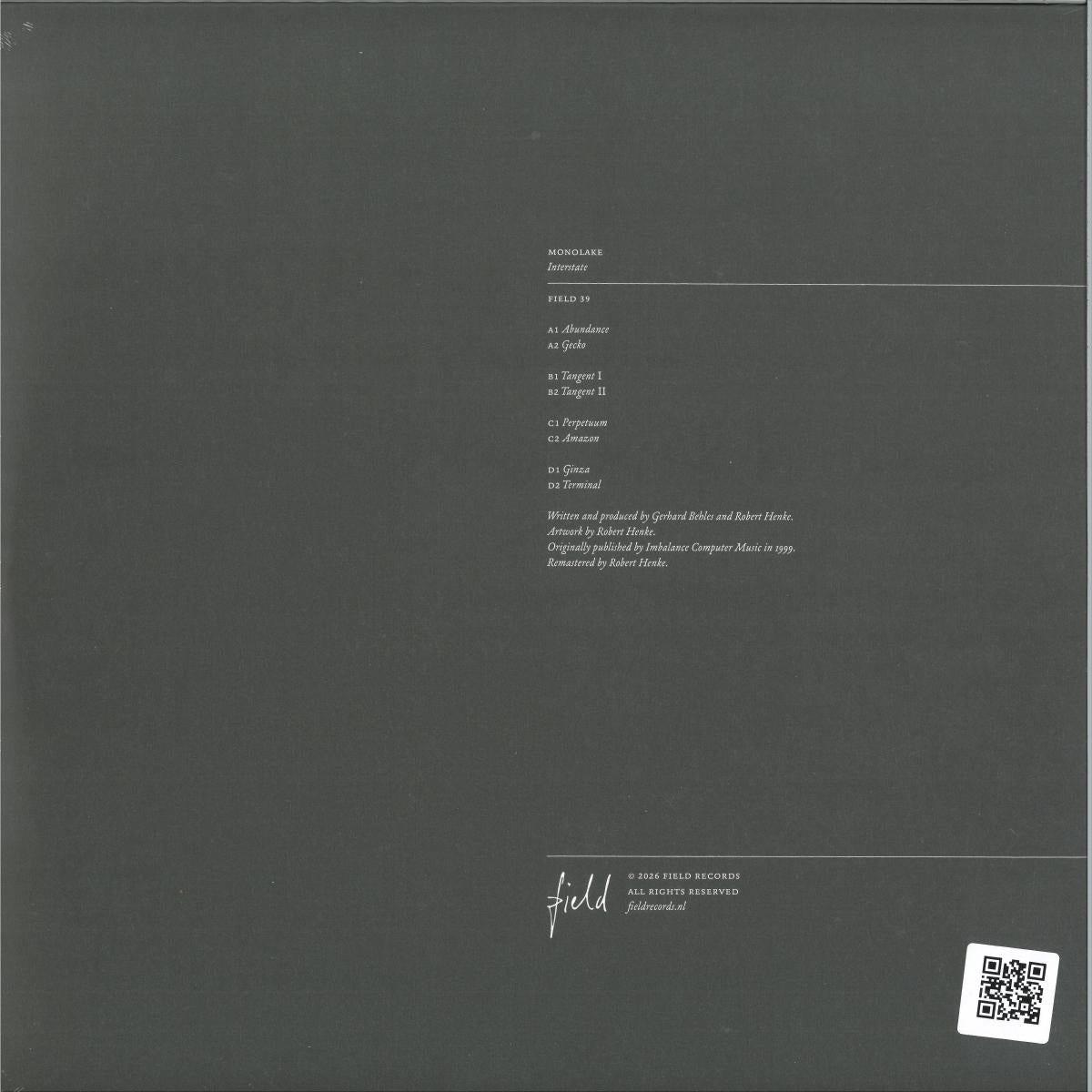 Monolake - Interstate (VINYL 2xLP Field FIELD39) | NEW Mint (M) Mint (M) - TECHNO/DEEP *NEW*