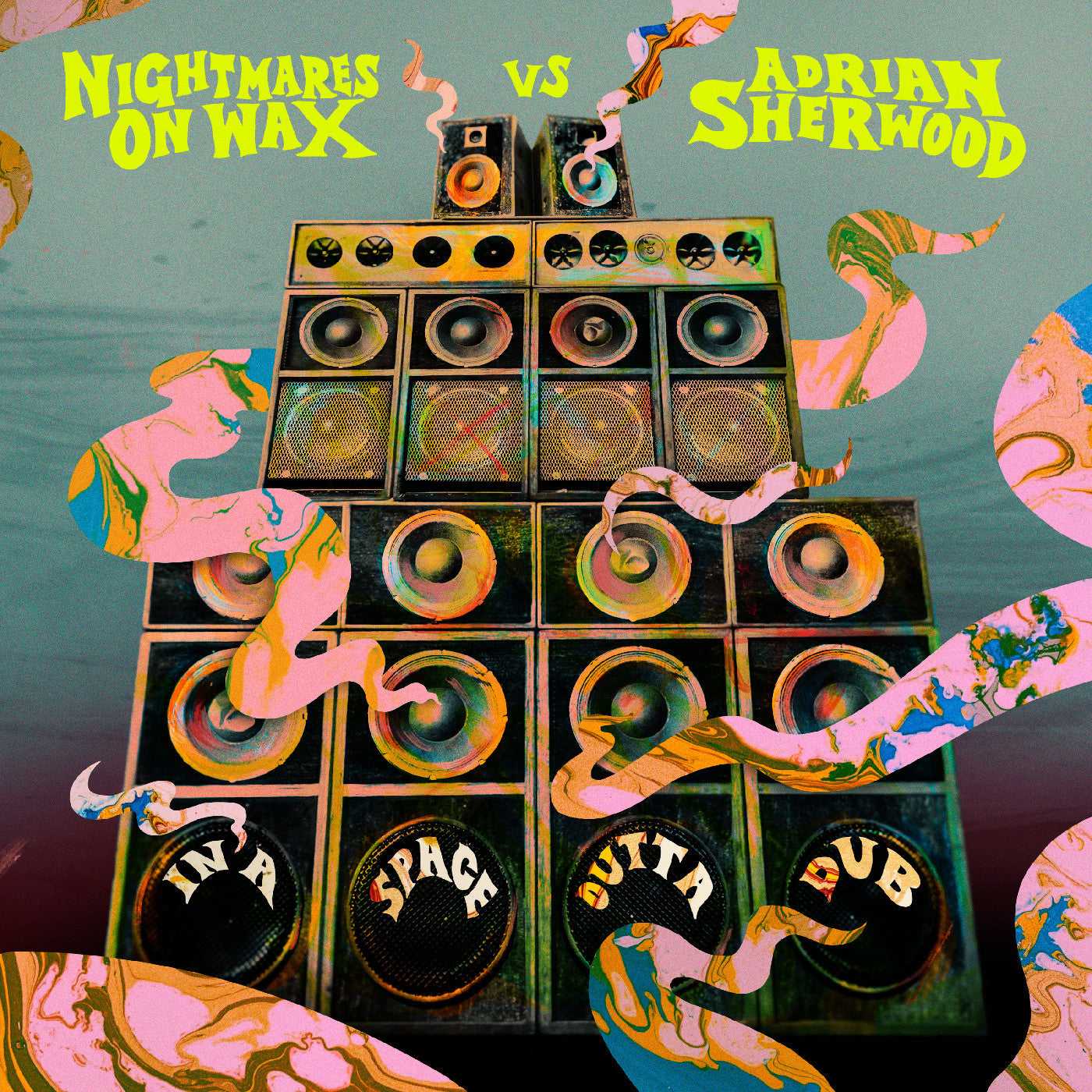 Nightmares on Wax vs Adrian Sherwood - (PRESALE 7/31/26) In A Space Outta Dub (PRINTED INNER 3MM SPINE 12" VINYL) | Mint Mint - TECHNO/DUB *NEW*
