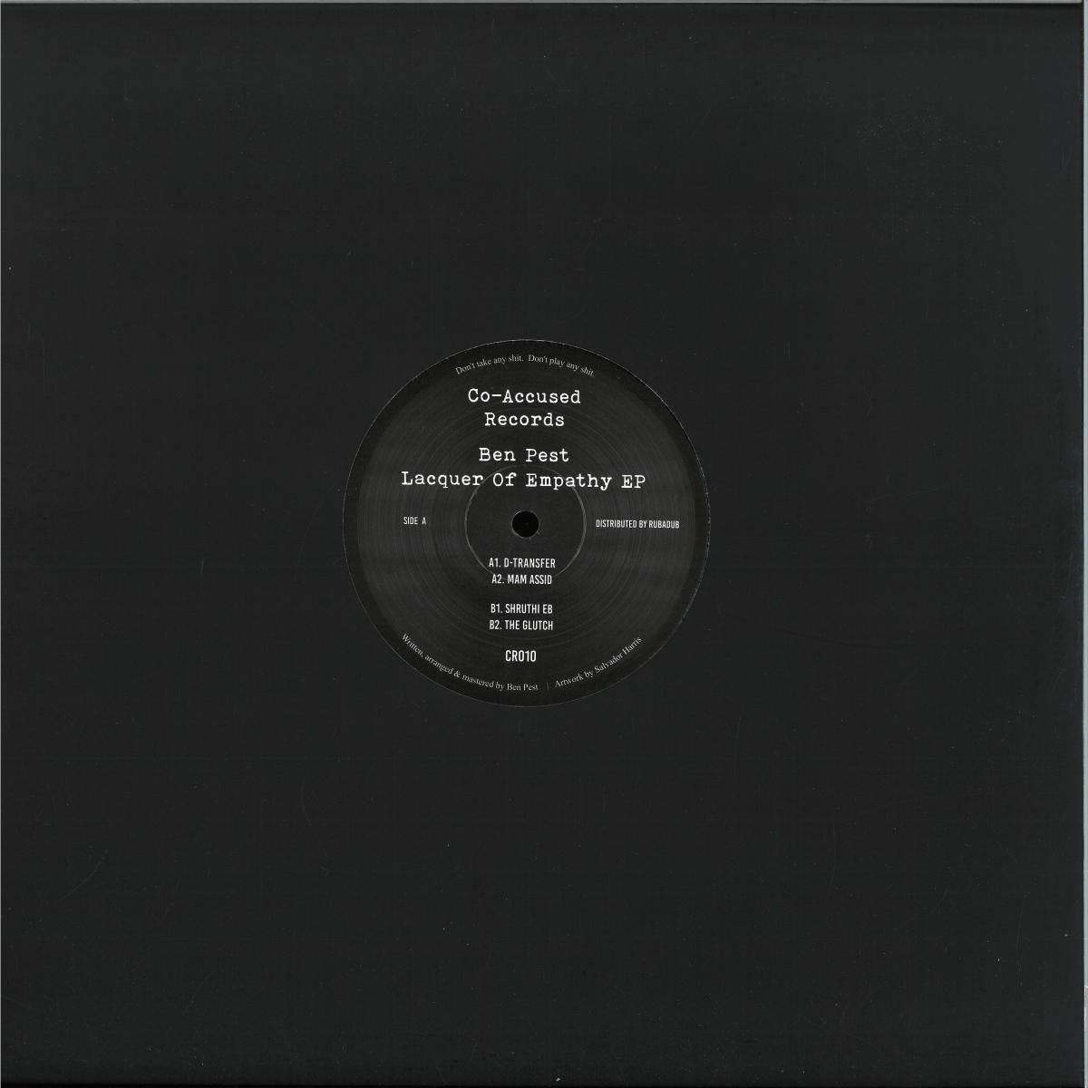 Ben Pest - Lacquer of Empathy (VINYL 12" Co-Accused) | NEW - TECHNO/ELECTRO *NEW*