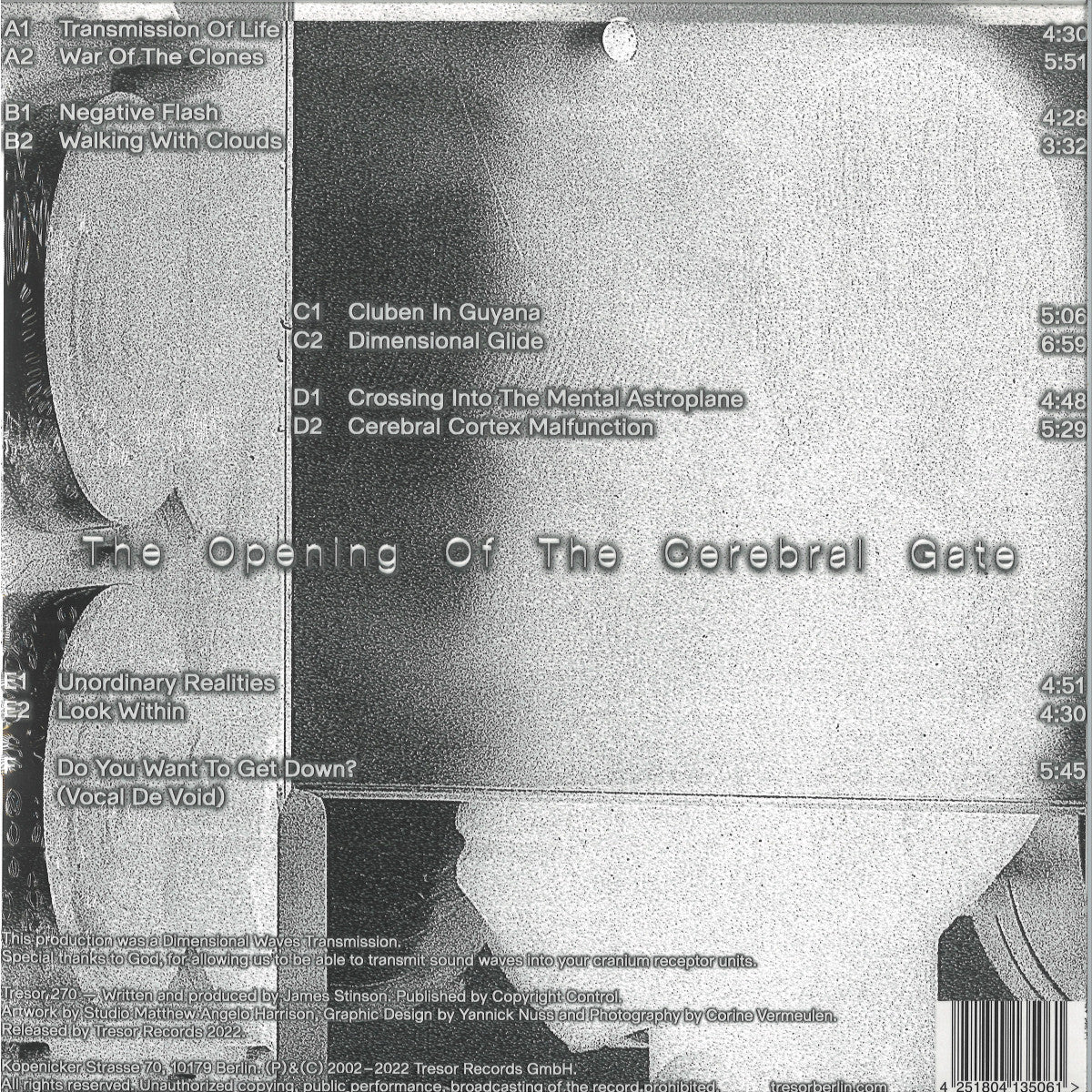 Transllusion - (PRESALE 11/21/26) The Opening Of The Cerebral Gate (VINYL 3x12" Tresor) | NEW - TECHNO/ELECTRO *NEW*