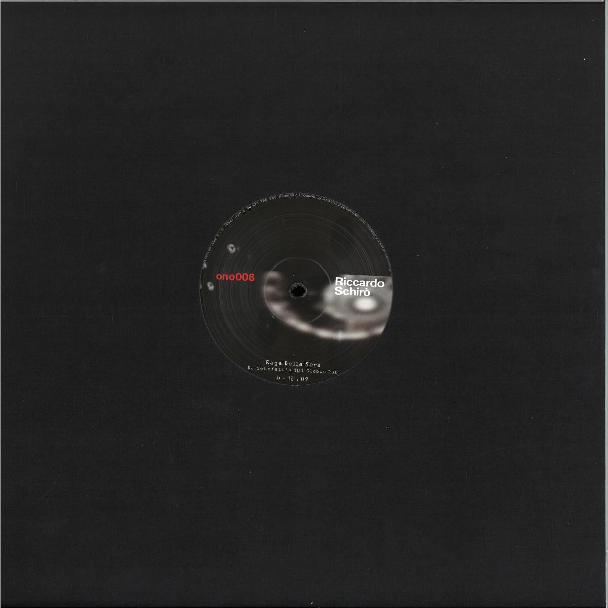 Riccardo Schirò - Raga Della Sera (VINYL 12" ONO) | NEW - TECHNO/ELECTRO *NEW*