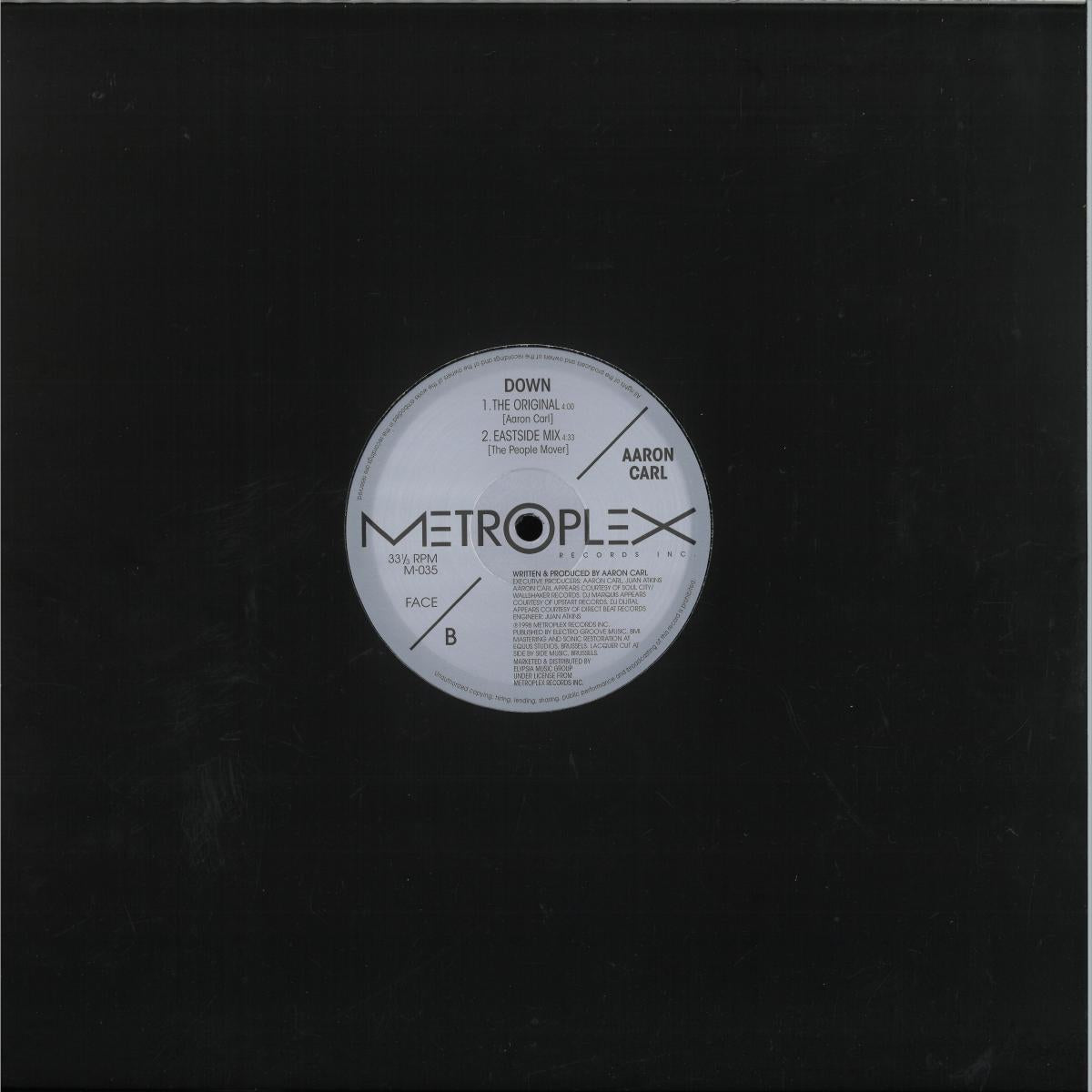Aaron Carl - Down (VINYL 12" Metroplex) | NEW - TECHNO/ELECTRO *NEW*