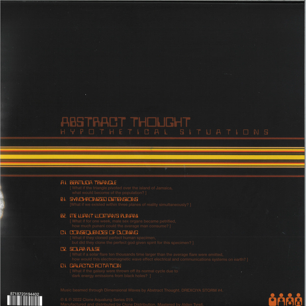 Abstract Thought - Hypothetical Situations (VINYL 2x12" Clone Aqualung Series) | NEW - TECHNO/ELECTRO *NEW*