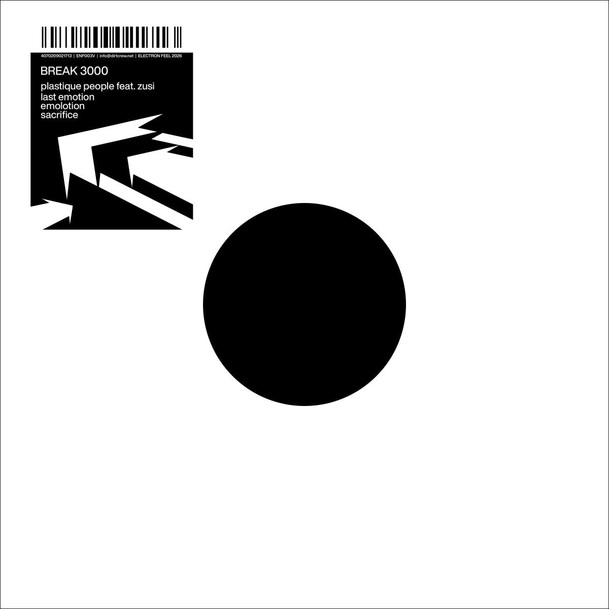 Break 3000 - (PRESALE 09/04/26) Plastique People (VINYL 12" Electron Feel ENF003V 2026) | NEW - TECHNO/ELECTRO *NEW*