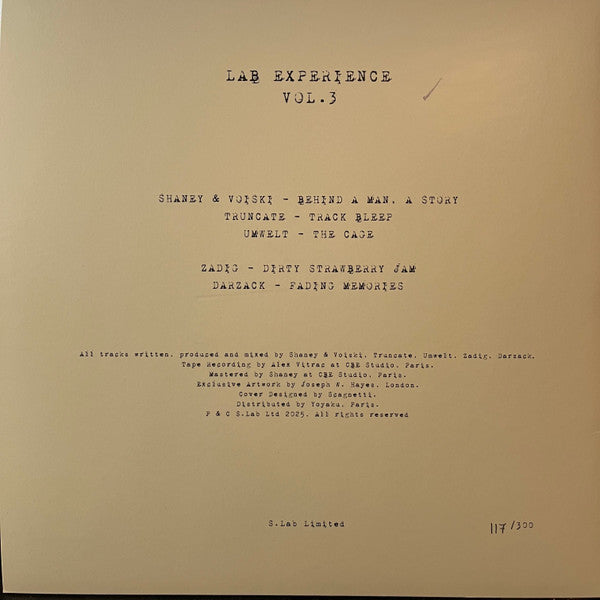 Lab Experience Vol. 3 (VINYL) | - TECHNO/ELECTRO *NEW*