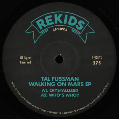 Tal Fussman - Walking On Mars EP (VINYL 12" Rekids REKIDS275) | NEW - TECHNO/ELECTRO *NEW*