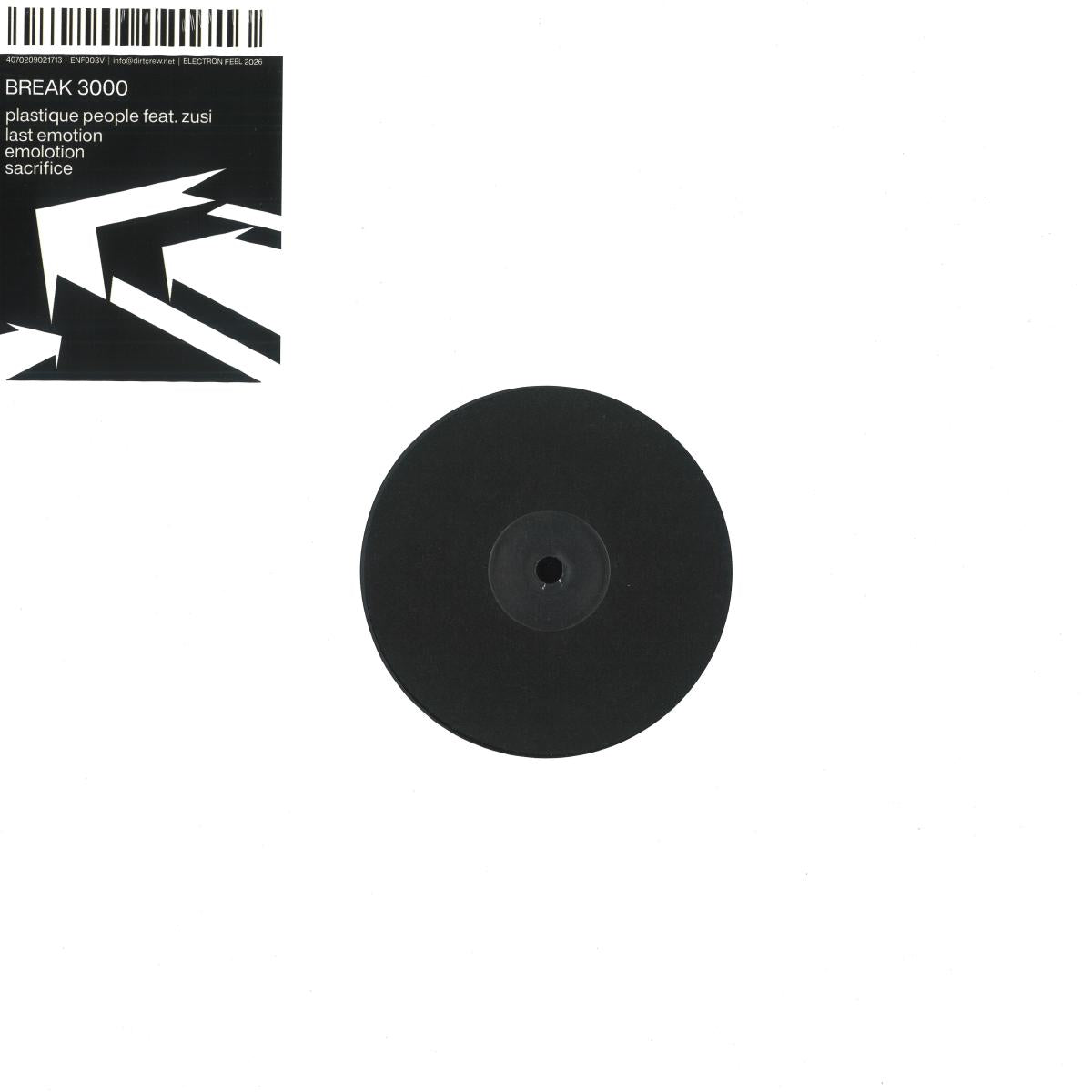 Break 3000 - Plastique People (VINYL 12" Electron Feel) | NEW - TECHNO/ELECTRO *NEW*