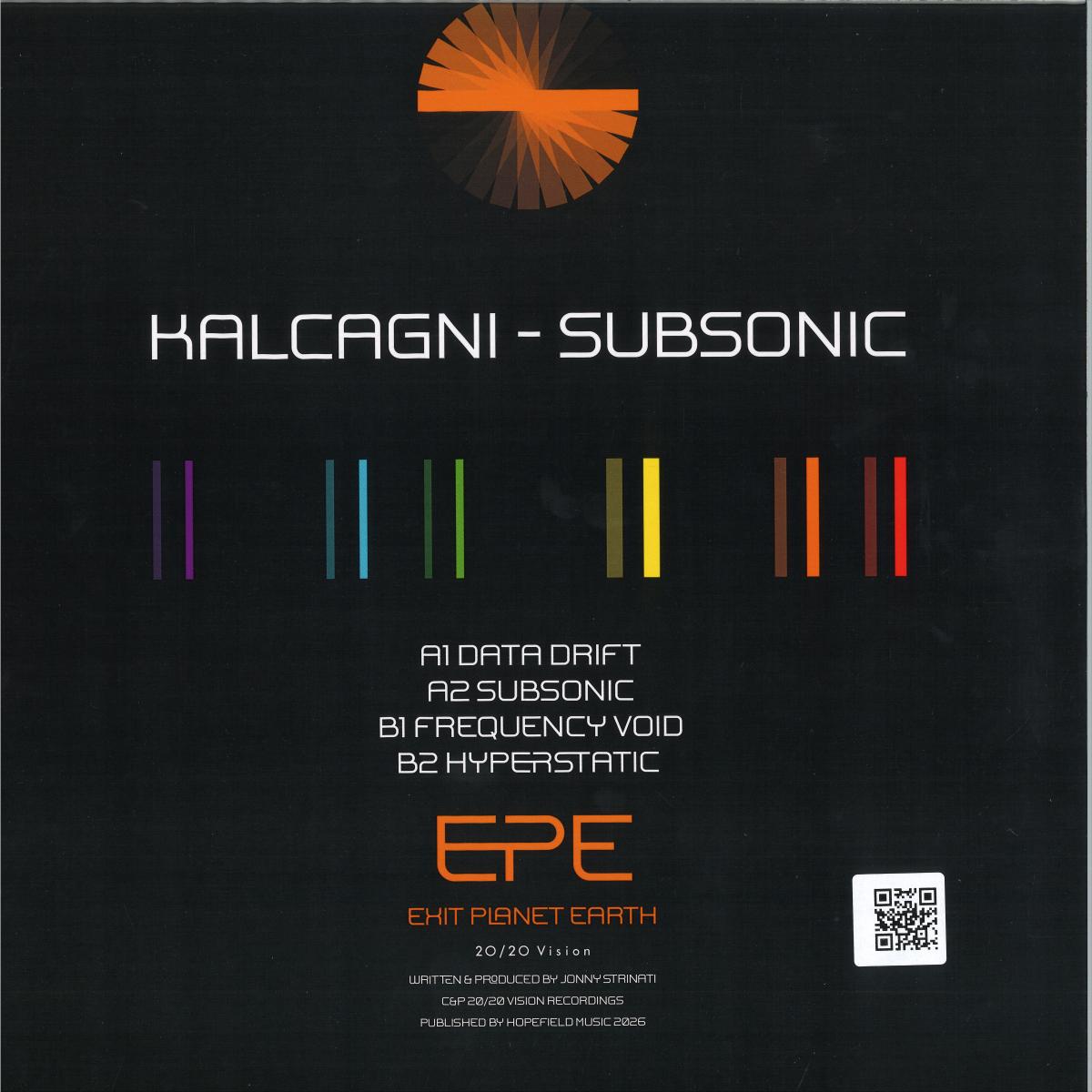 Kalcagni - Subsonic (VINYL 12" 20:20 Vision) | NEW - TECHNO/ELECTRO *NEW*