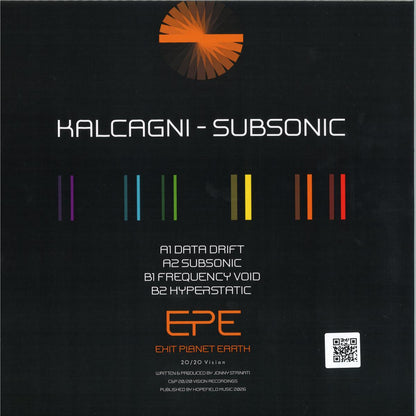 Kalcagni - Subsonic (VINYL 12" 20:20 Vision) | NEW - TECHNO/ELECTRO *NEW*