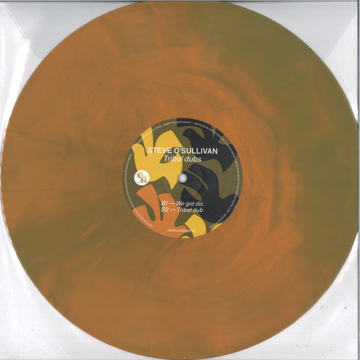 Steve O'sullivan - (PRESALE 10/9/26) Tribal Dubs (MARBLED VINYL 12" PHONOGRAMME) | NEW Mint (M) Generic - TECHNO *NEW/COLOR*