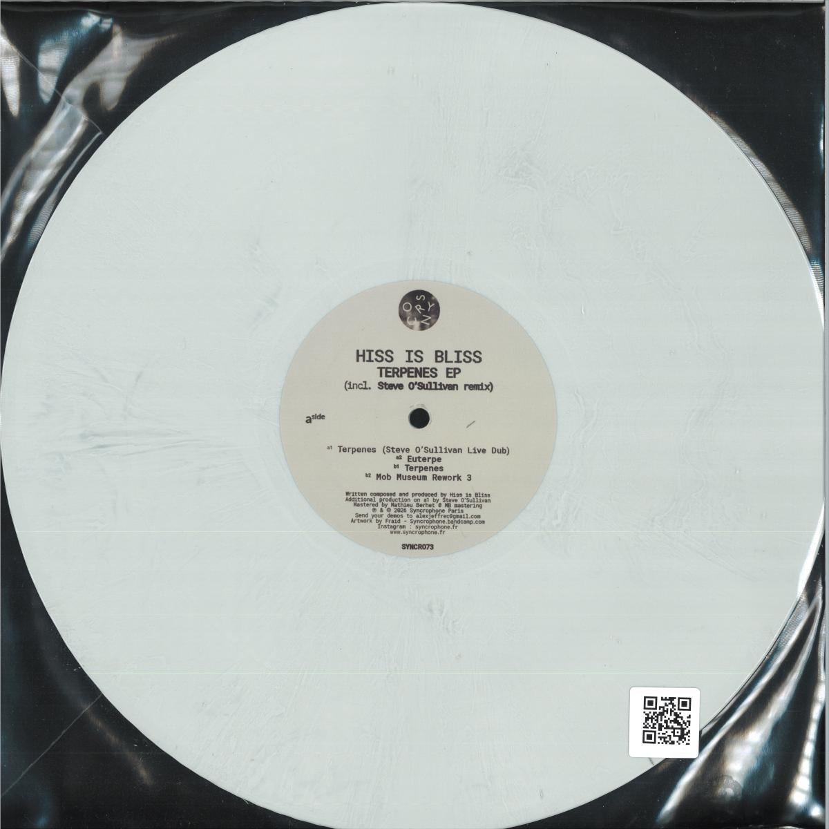 Hiss Is Bliss - (PRESALE 08/04/26) Terpenes EP (GRAY VINYL 12" Syncrophone Records SYNCRO73) | NEW Mint (M) Mint (M) - TECHNO *NEW/COLOR*