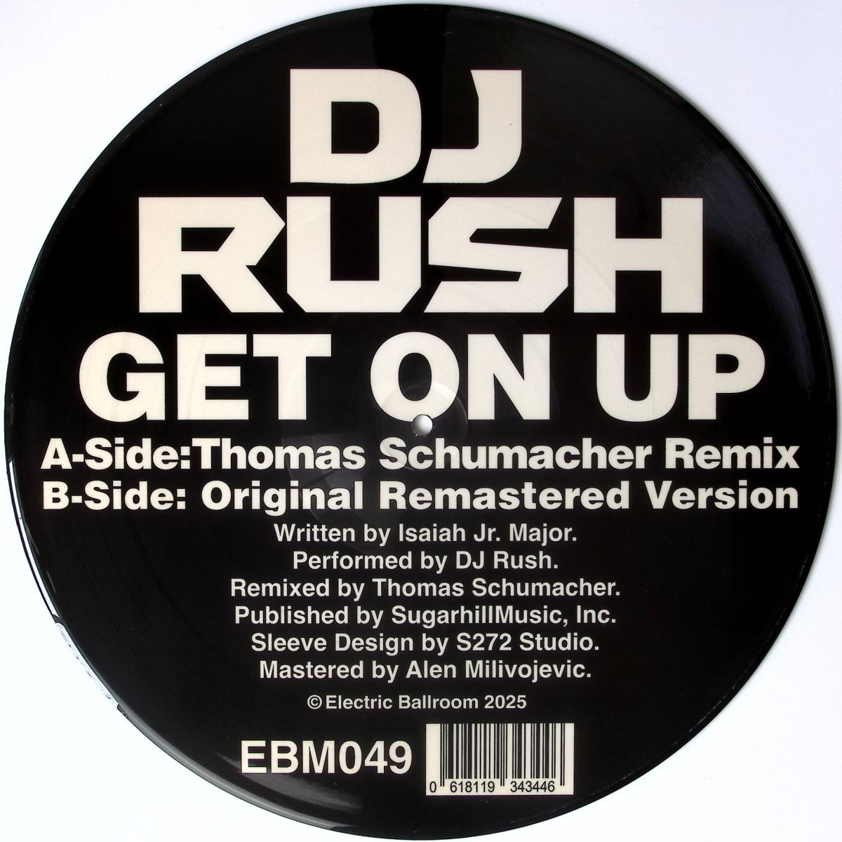 DJ Rush - (PRESALE TBD) Get On Up (PICTURE DISC VINYL) | Mint (M) Mint (M) - TECHNO *NEW/COLOR*