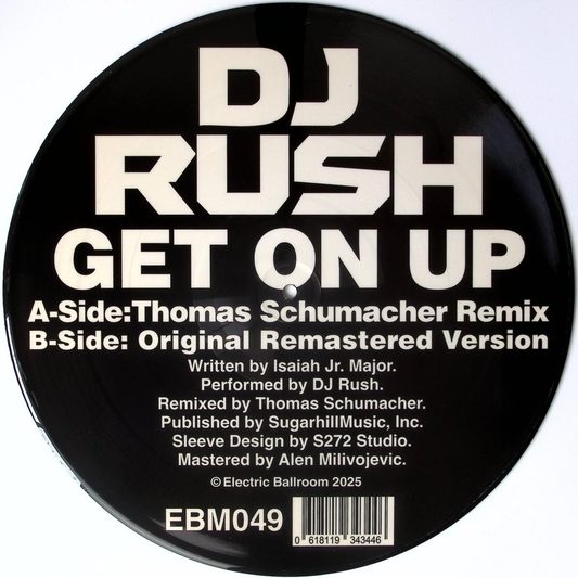 DJ Rush - (PRESALE TBD) Get On Up (PICTURE DISC VINYL) | Mint (M) Mint (M) - TECHNO *NEW/COLOR*