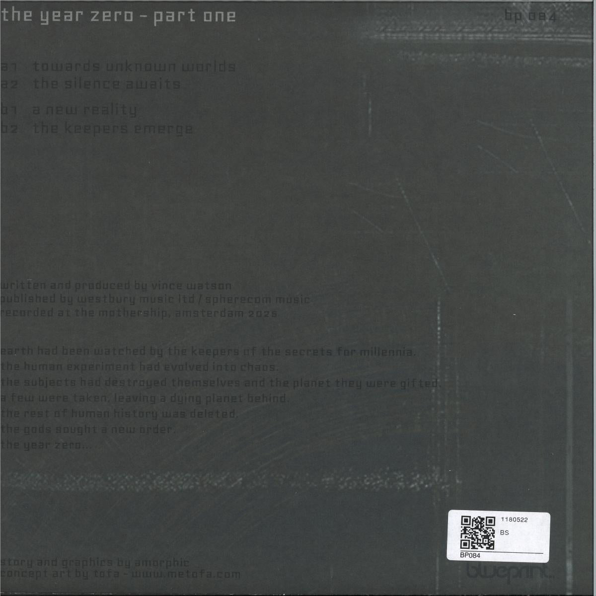 Amorphic - The Year Zero Part One (RED/BLACK SPLATTER VINYL 12" Blueprint) | NEW Mint (M) Mint (M) - TECHNO *NEW/COLOR*