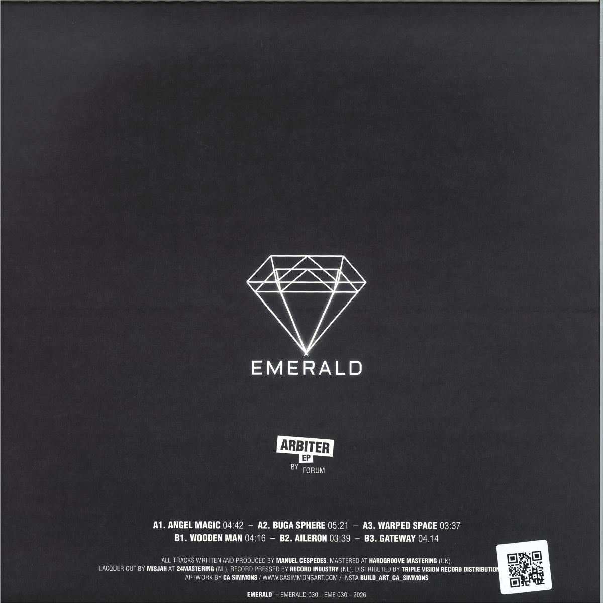 Forum - (PRESALE 10/9/26) Arbiter (VINYL 12" Emerald) | NEW - TECHNO *NEW*