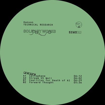 Kanyon - (PRESALE 7/6/26) Technical Research (VINYL) | Mint Mint - TECHNO *NEW*