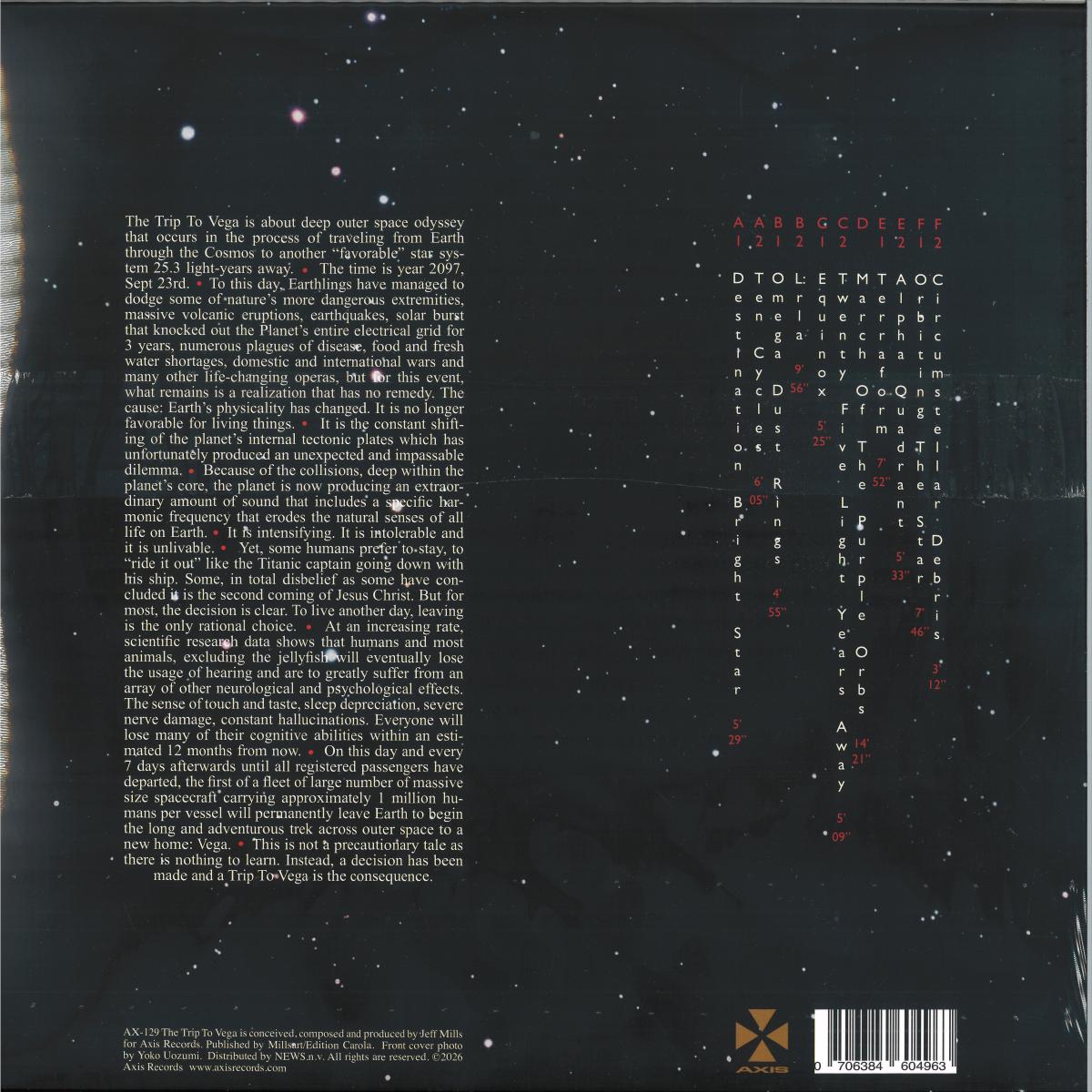 Jeff Mills - THE TRIP TO VEGA LP (VINYL 3xLP Axis Records AX129) | NEW Mint (M) Mint (M) - TECHNO *NEW*