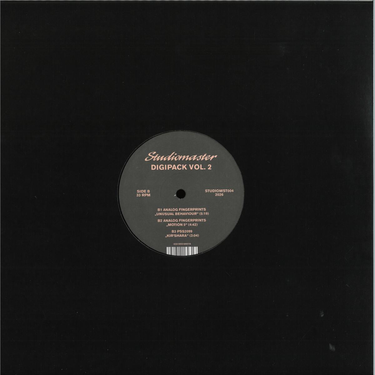 Various - Digipack Vol. 2 (VINYL 12" Studiomaster) | NEW - TECHNO *NEW*